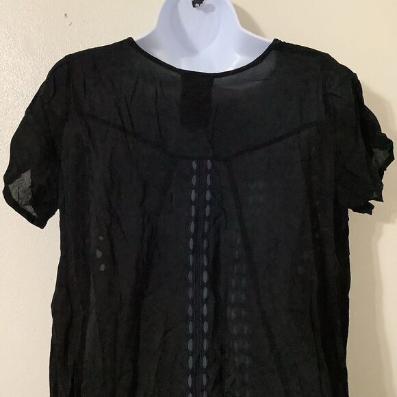 Johnny Was Eyelet Lace Crochet Witchy Whimsigoth Boho Oversized Dress Small - Picture 5 of 7